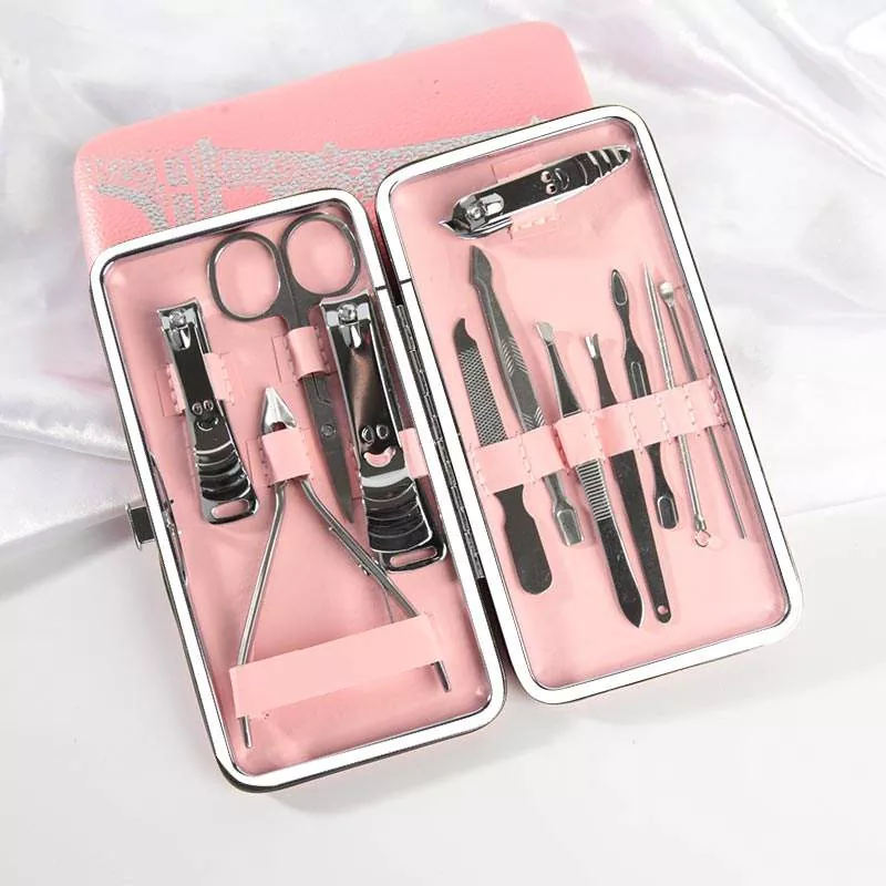 12 -pcs -Nagelschneiderset mit PU -Tasche